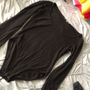 Black long sleeve romper